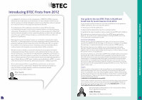 Page 2: BTEC Firsts in Health and Social Care from 2012 - Sector Guide